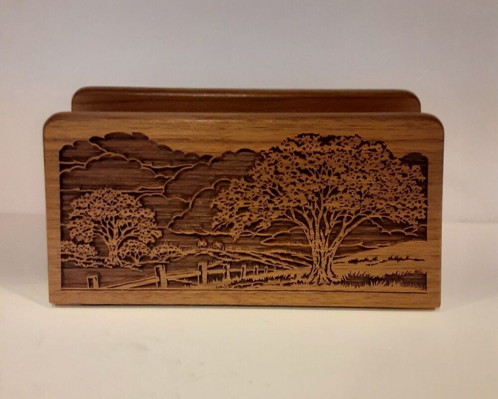 Vintage 1988 Laser Craft Letter/Napkin Holder Masculine U.S.A.